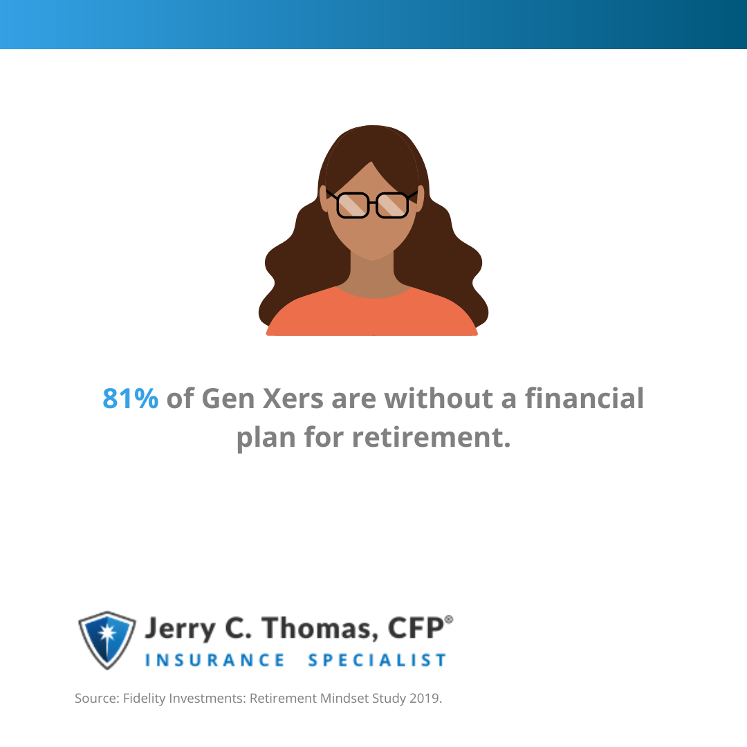81% of Gen Xers are without a financial plan for retirement