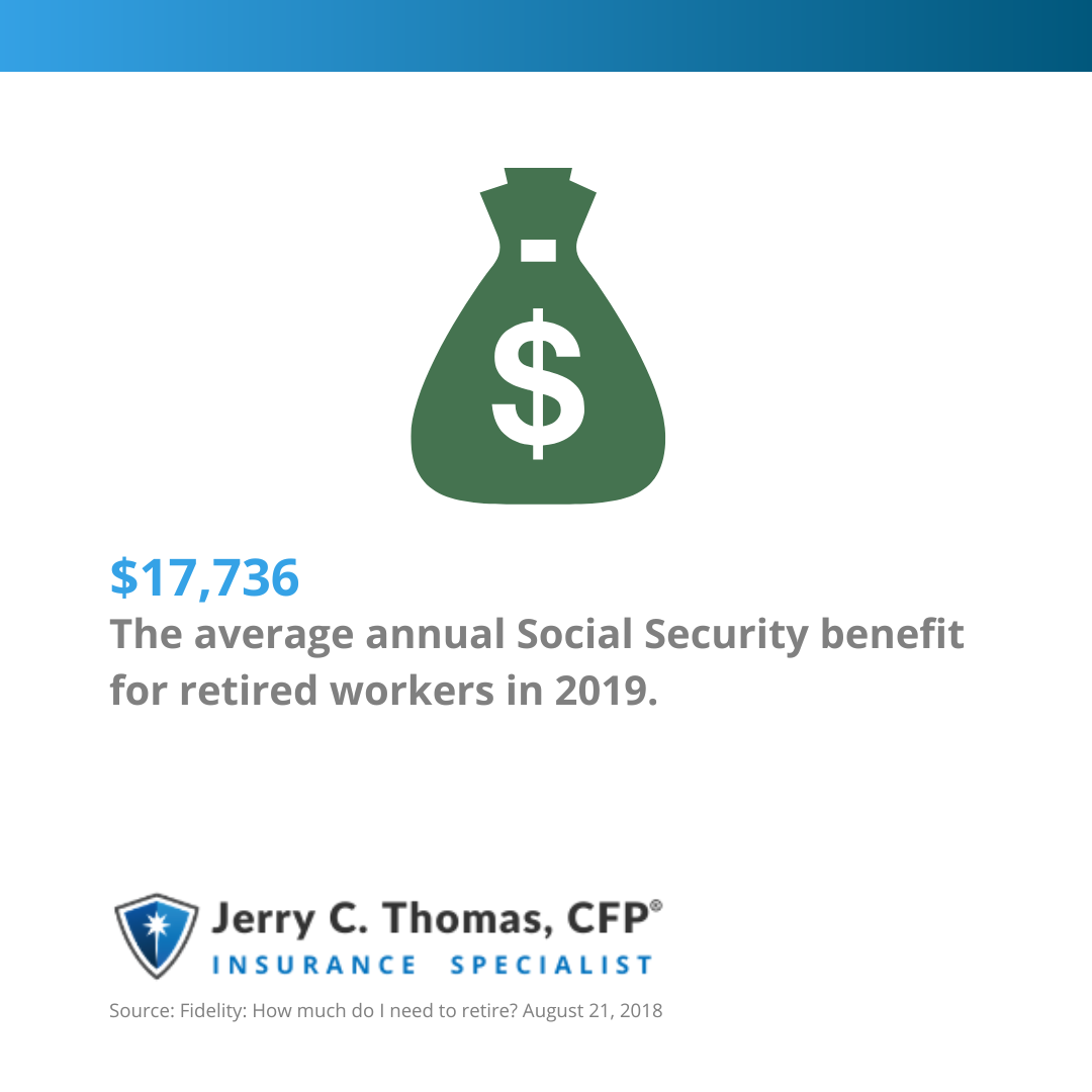 The average annual Social Security benefit for retired workers in 2019